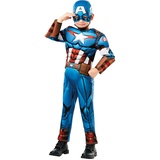 Rubies Rubie's 640833M Captain America Kostüm, boys, blau, M Halloween