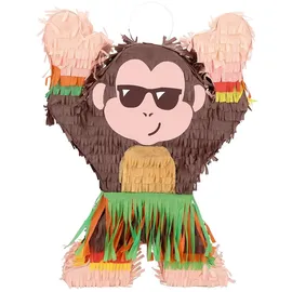 Boland 30969 - Pinata Affe, 39,5 x 10 x 27,5 cm, Hängedeko, Dekoration für Geburtstag, Mottoparty und Karneval
