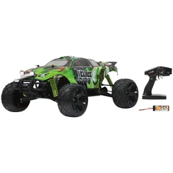 RC-Monstertruck JAMARA "Veloce Monstertruck 4WD" Fernlenkfahrzeuge grün (grün, schwarz) Kinder Ab 12-15 Jahren 1:10, 2,4 GHz, mit LED