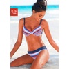 Bügel-Bikini Damen blau-rot-gestreift, Bikini-Sets, Ocean Blue mit maritemen Streifen, Gr. 38, Cup G,