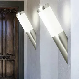GLOBO LED Wandbeleuchtung 2er Set E27 (IP44) silber
