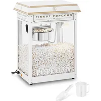 Royal Catering Popcornmaschine - weiß & golden