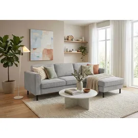 Home Affaire Eckcouch Cord 2-Sitzer Grau
