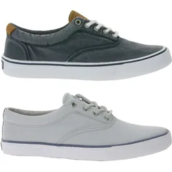 SPERRY Striper II CVO Core SW oder SeaCycled Herren Canvas-Sneaker mit Wave-Siping-Technologie Schnür-Schuhe Navy oder Grau - 40