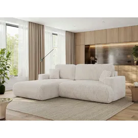 MKS Ecksofa OVO Cord 4-Sitzer Beige