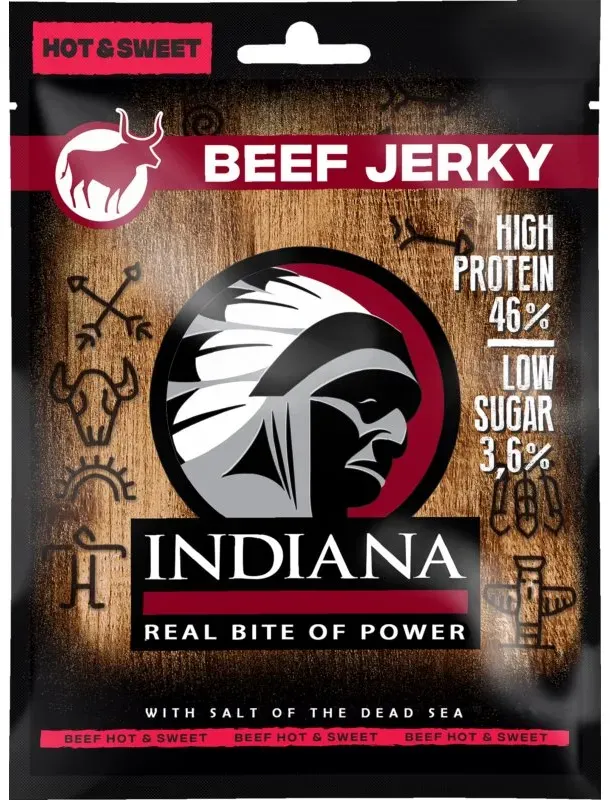 Indiana Jerky Beef Jerky Hot & Sweet Trockenfleisch/Jerky Rind 25 g