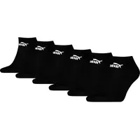 Puma Unisex Sneaker Socken knöchelhoch für Damen Herren 6er Pack, Farbe:Black, Socken & Strümpfe:43-46 - 43-46
