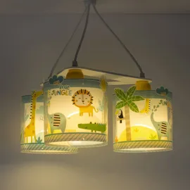 Dalber kinderzimmer, Pendelleuchte Little Jungle 3xE27/15W/230V - Bunt