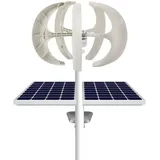 Windgenerator 12V 600W Windturbine Weiße Laterne Windkraftanlage mit 5 Blätter Generator Vertikale für Windrad