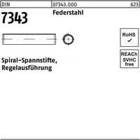Industrial Quality Supplies DIN 7343/ISO 8750 Spiral-Spannstifte, Regelausführung Federstahl