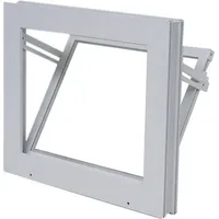 WOLFA Mehrzweck Kipp-Fenster PLUS Kunststoff weiß 600x600 mm mit Einfachglas - Weiß