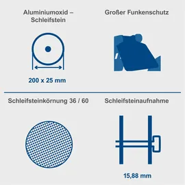 SCHEPPACH Doppelschleifer BG 200