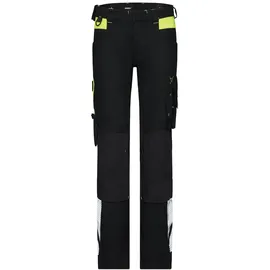 DASSY Warnschutz Stretch-Arbeitshose Women Canton PESCO41 Gr. 38 schwarz/neongelb