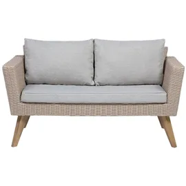 Beliani Rattan Lounge-Set braun