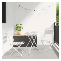 vidaXL Gartenklappstuhl 42 x 52 x 82 cm Weiß 2 St.