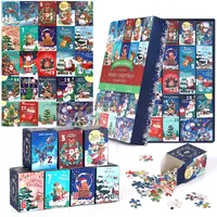 AnExer Puzzle Adventskalender 2024 Weihnachtskalender Kinder 24 Boxen 1000 Teile Puzzle Weihnachten Countdown, Adventskalender Puzzle Erwachsene Geschenk Weihnachtsgeschenke Hausdekoration