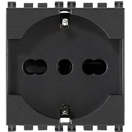 Vimar 0R19210 Steckdose 2P+T 16 A Universal, 250 V, Grau