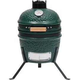 vidaXL 2-in-1 Kamado-Grill Smoker Keramik grün