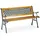 Relaxdays Gartenbank 125 x 73 x 0 cm Hellbraun