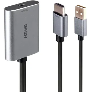 Lindy HDMI auf USB Typ C Konverter mit Stromversorgung, LINDY43347