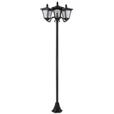 Outsunny Solar Gartenleuchte mit 3 Lampen 51,5 x 182,5 cm schwarz