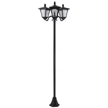 Outsunny Solar Gartenleuchte mit 3 Lampen 51,5 x 182,5 cm schwarz