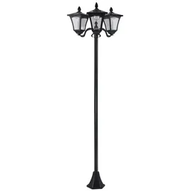 Outsunny Solar Gartenleuchte mit 3 Lampen 51,5 x 182,5 cm schwarz
