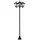 Outsunny Solar Gartenleuchte mit 3 Lampen 51,5 x 182,5 cm schwarz