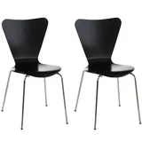 CLP Besucherstuhl Calisto (2er Set), stapelbar schwarz