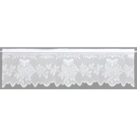 HOSSNER - ART OF HOME DECO Querbehang Stangendurchzug 120 x 35 cm Weiß 1 St