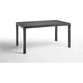 BICA Gastro Essgruppe Lido | Esstisch Houston mit 6 Sesseln | Wetterfeste Gartenmöbel in Graphite