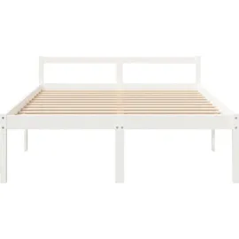 vidaXL Massivholzbett Weiß 160x200 cm1137659