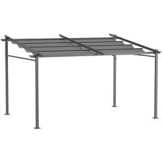 Outsunny Pergola 397 x 295 x 230 cm dunkelgrau