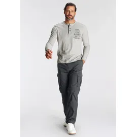 MAN'S WORLD Henleyshirt grau XXL