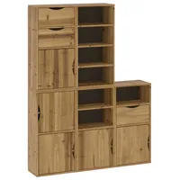 VidaXL Beistellschränke 5 Stk. ODDA 40x24x79 cm Massivholz Kiefer