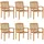vidaXL Stapelbare Gartenstühle 59,9 x 96,1 x 27,8 cm braun 6 St.