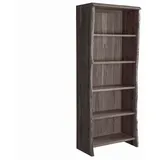 Massivmoebel24 Regal Akazie 81 x 45 x 204 cm grau lackiert / grau