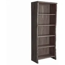 Massivmoebel24 Regal Akazie 81 x 45 x 204 cm grau lackiert / grau