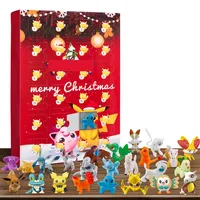 Jinhuaxin Adventskalender 2024 Kinder, Weihnachtskalender, 24 Stück Figuren Countdown Kalender für Kinder, Adventskalender 2024 Mit Minifigure Geschenke,Rot