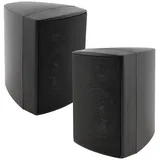 ChiliTec 2-Wege Lautsprecher Schwarz, Paar für HiFi Stereoanlage Heimkino, 40Watt 8Ohm