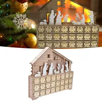 Beleuchteter Adventskalender Aus Holz – Led-tischkalender Für Weihnachtsdekorationen [adventskalender] + [manocal] + [beleuchtetes Modell] + [holz, Led]