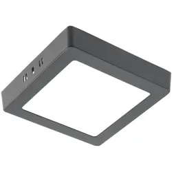 13w LED Aufputz Deckenlampe Deckenpanele Deckenleuchte in schwarz eckig|170mm|Neutralweiß|1020 Lumen