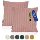lycce 2er Set Kissenbezug aus trendigem Cordstoff (40 x 40 cm)