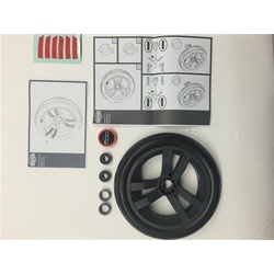 BERG Gokart Ersatzteil Rad grau/schwarz 9x2 (Radkappe Fiat 500)