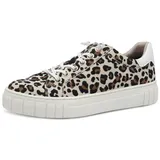 Marco Tozzi Damen Sneaker flach mit Schnürsenkeln Vegan, Mehrfarbig (Leo Dune), 40 EU
