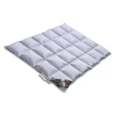 VitaSchlaf Vitaschlaf® MOSCOVY® W3 - LEICHT -SOMMER - WASSERBETTEN - CAMPING Premium Daunendecke 90% Daunen Klasse 1 Germany since 1947 - 135x200cm - Weiß