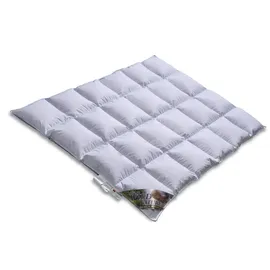 VitaSchlaf Vitaschlaf® MOSCOVY® W3 - LEICHT -SOMMER - WASSERBETTEN - CAMPING Premium Daunendecke 90% Daunen Klasse 1 Germany since 1947 - 135x200cm - Weiß