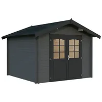 Palmako Gartenhaus Lotta 7,3 m2 - 28 mm dunkelgrau/anthrazit