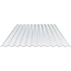 Polycarbonat Wellplatte | 76/18 | 0,90 mm | Klar | 2-Seiten UV-Schutz | 6000 mm