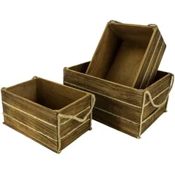 NOOR living Holzkiste, Holz, natur - beige